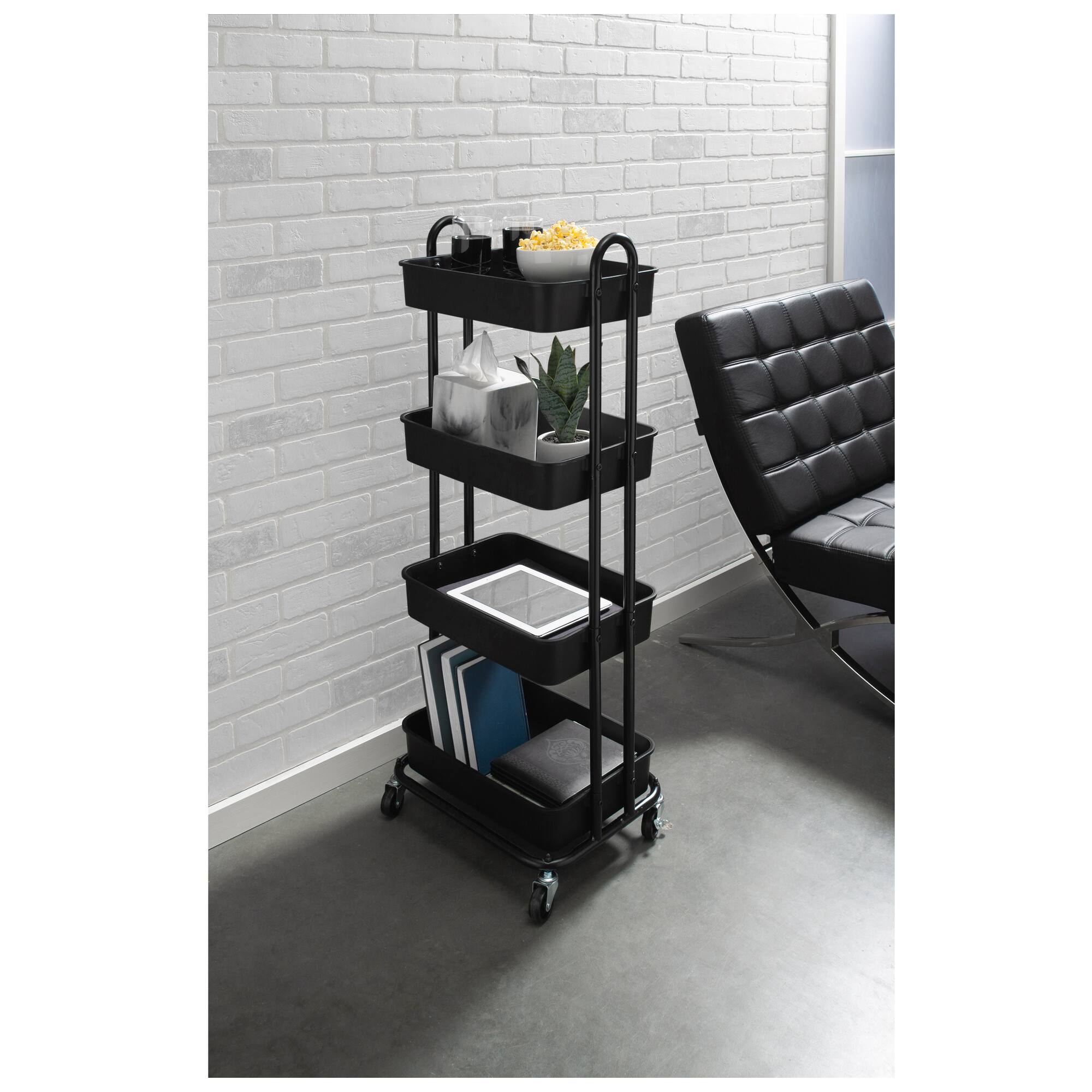 Organize It All 4-Tier Rolling Multifunctional Storage Cart